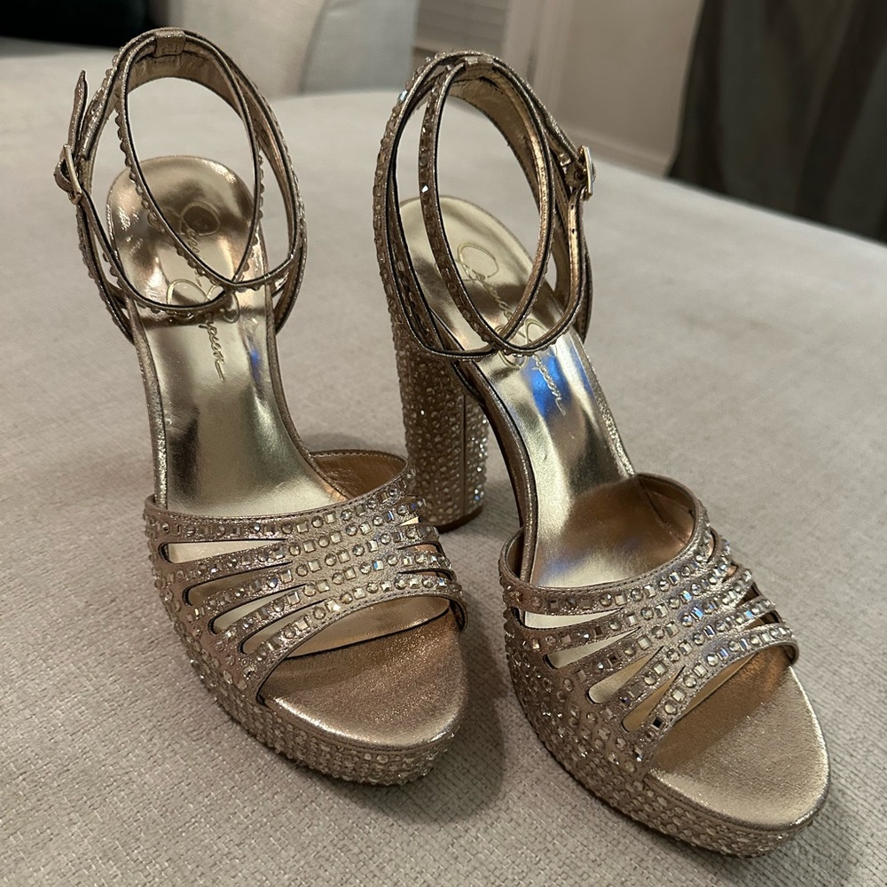 Jessica Simpson Iralin Rhinestone Platform Sandals